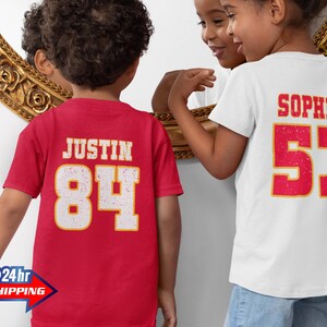 Kids Custom Kansas City Football Toddler Tshirt