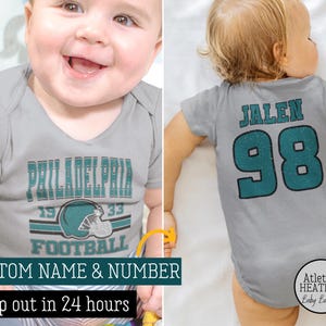 Grey Custom Philadelphia Football Onesies®