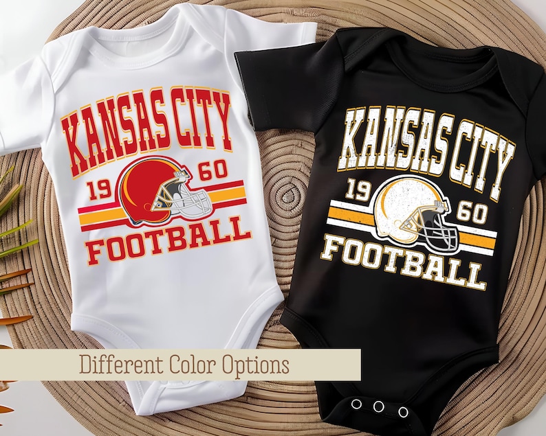 Black And White Kansas City Football Onesies®