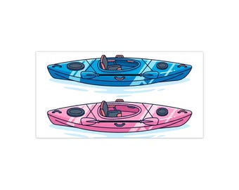 Kajak voor hem en haar bumperstickers | Sticker koppels Lake Day