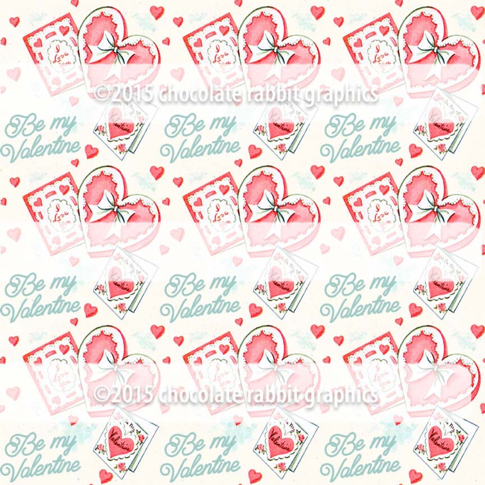 Vintage Valentine Scrapbook Paper Printable Valentine Paper Etsy