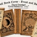 Halloween Witch Spell Book Cover, Printable Junk Journal Cover, Scrapbook Ephemera Digital Download 