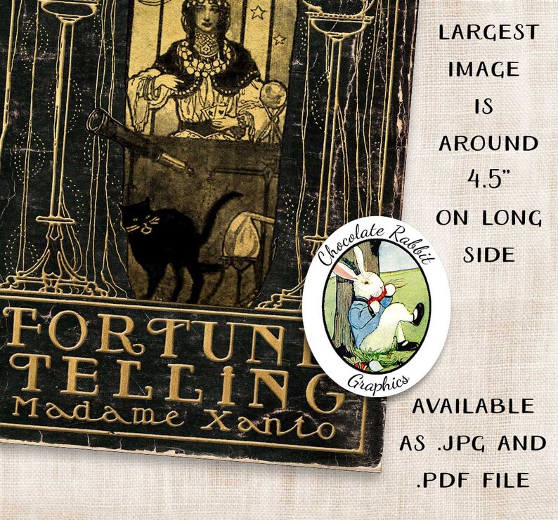 Halloween Fortune Teller Clip Art Printable Junk Journal | Etsy