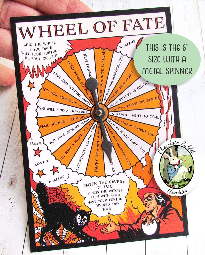 Halloween Fortune Teller Game Digital Vintage Style Etsy
