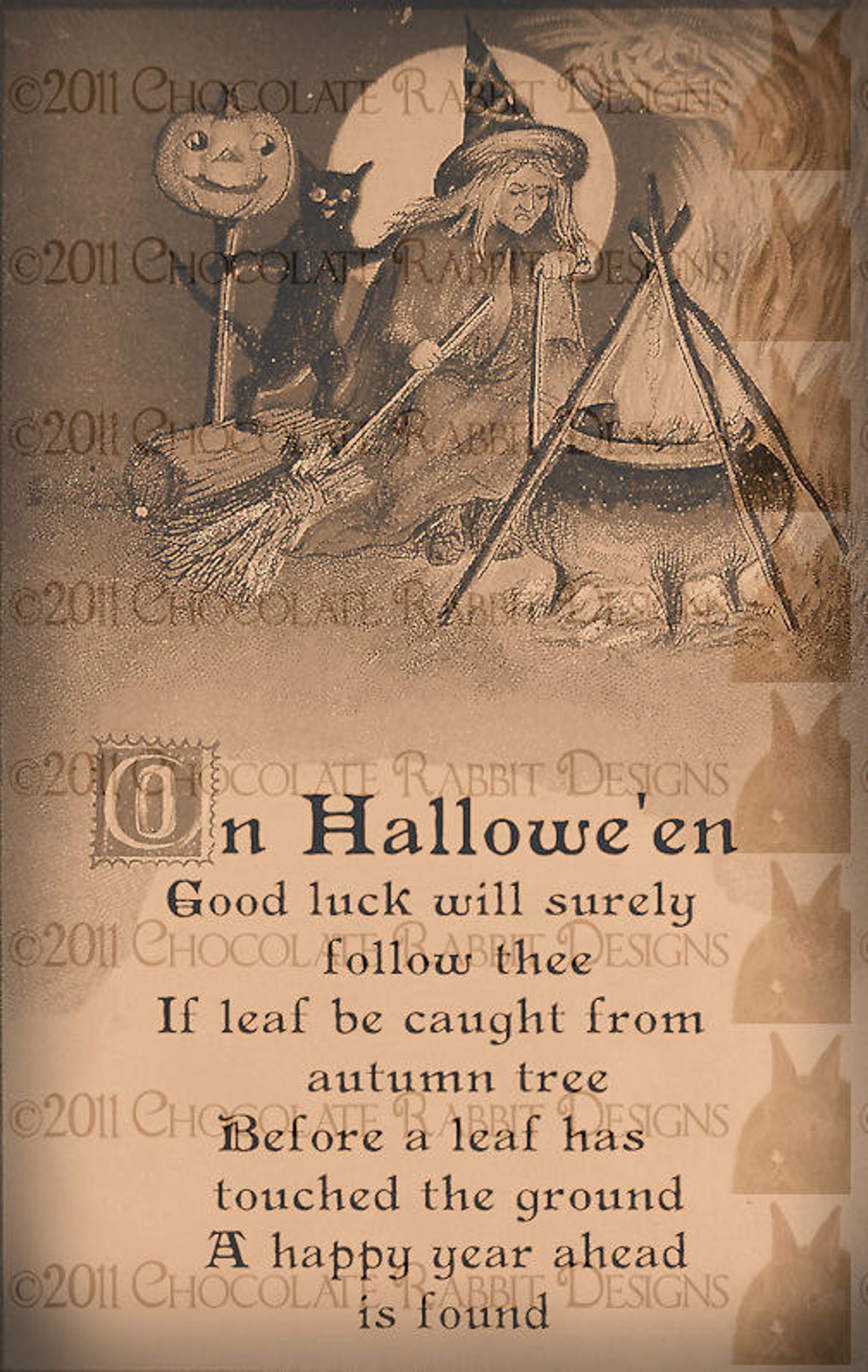 INSTANT DOWNLOAD Halloween Witch Spell Cards Digital Collage Etsy