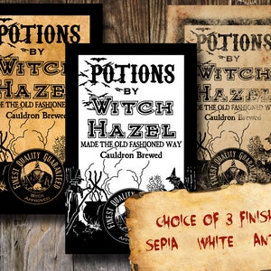 Witch Apothecary Label: Vintage Halloween Potion Image (Digital Download)