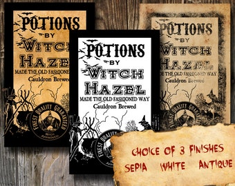 Witch Apothecary Label: Vintage Halloween Potion Image (Digital Download)
