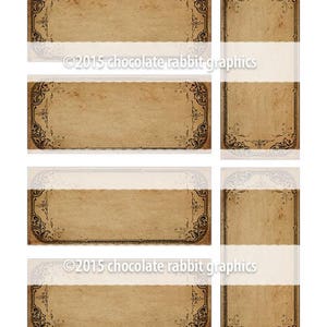 Blank Victorian Apothecary Labels Vintage Digital Download Printable ...