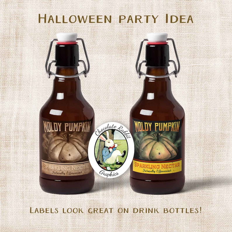 Halloween Pumpkin Potion Bottle Label Party Decoration Clip | Etsy