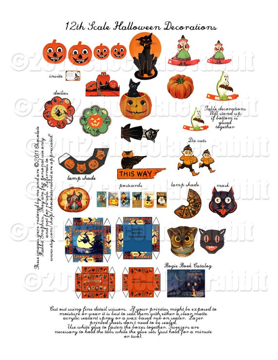 Halloween Dollhouse Printies