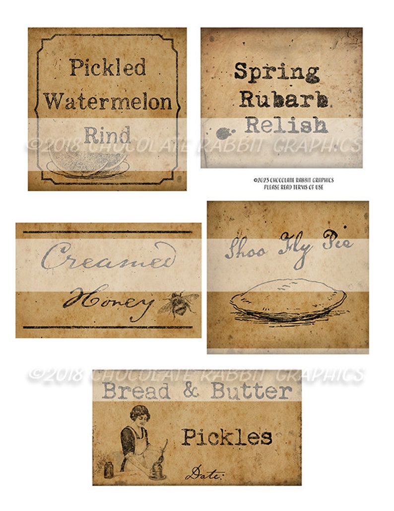 Country Farm Stand Labels, Market Digital Download, Printable Journal ...