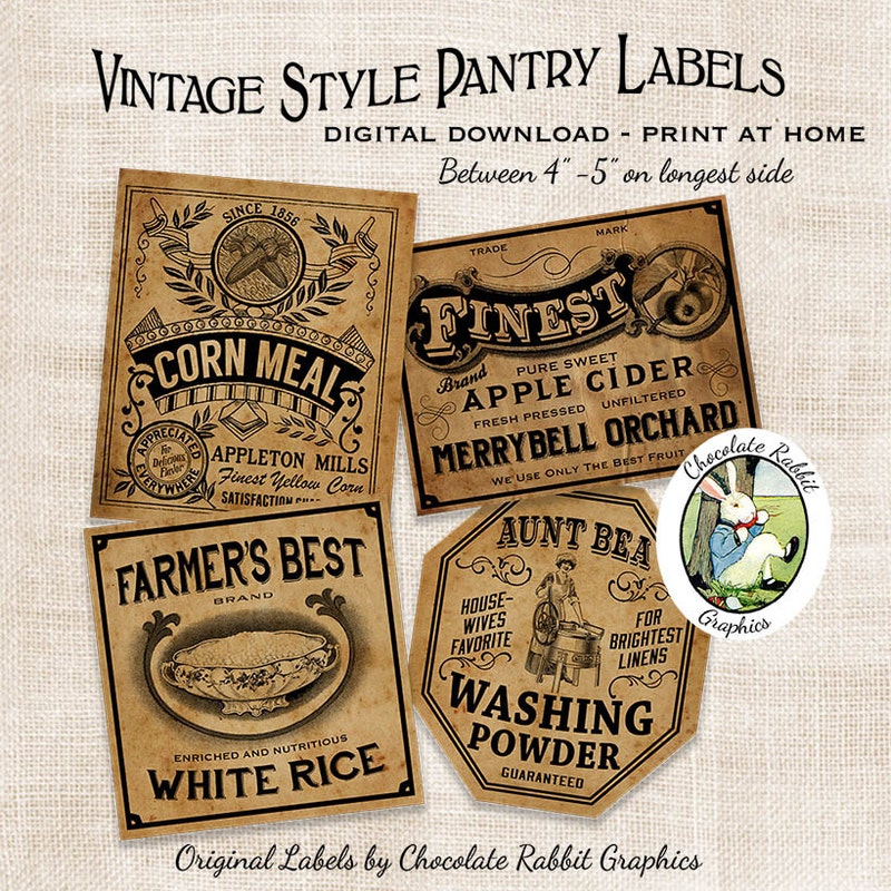 Primitive Rice Label Svg - Etsy
