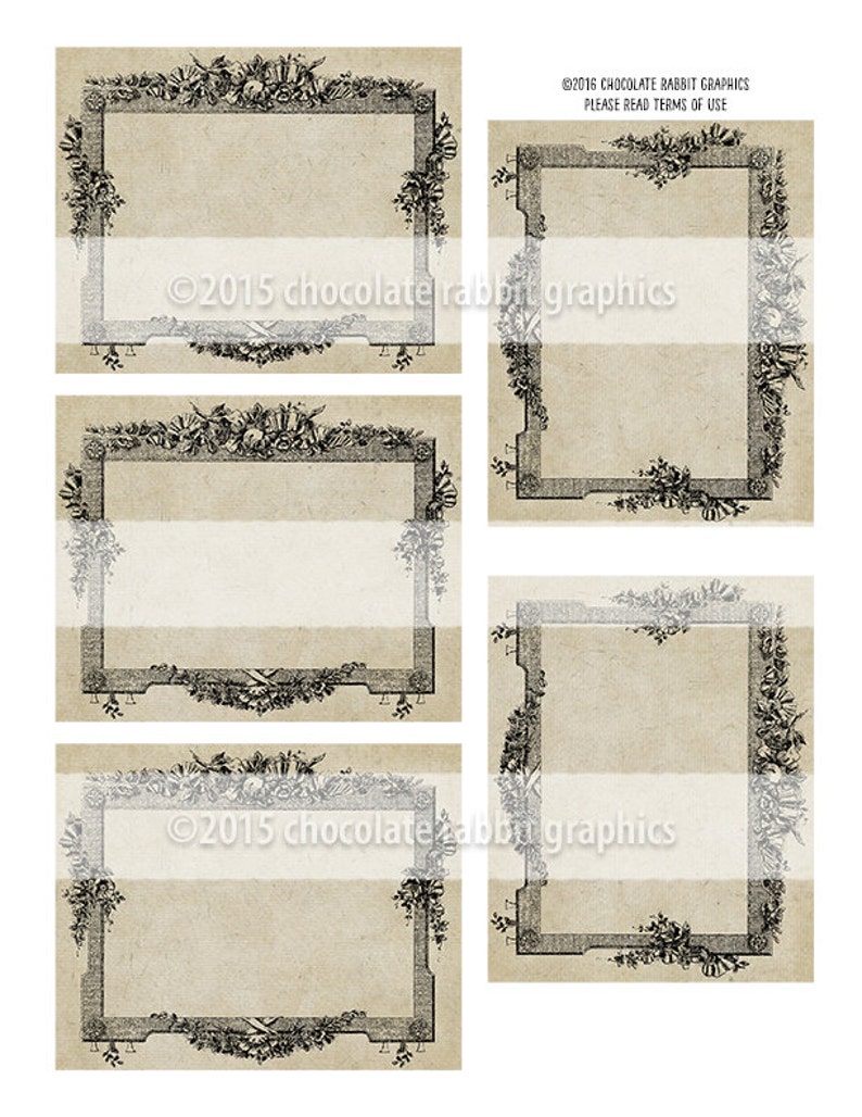Blank French Labels Editable Vintage Style Digital Download Printable Tags Candle Bath Body Label Scrapbook Clip Art Graphic Image