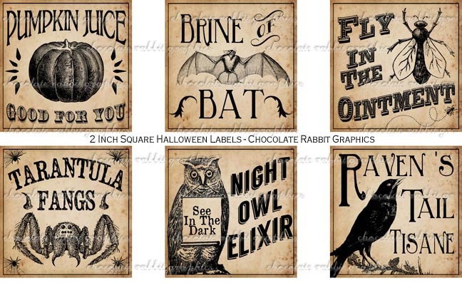 Vintage Halloween Wine Bottles Potion Labels Theme Scrapbook - Temu