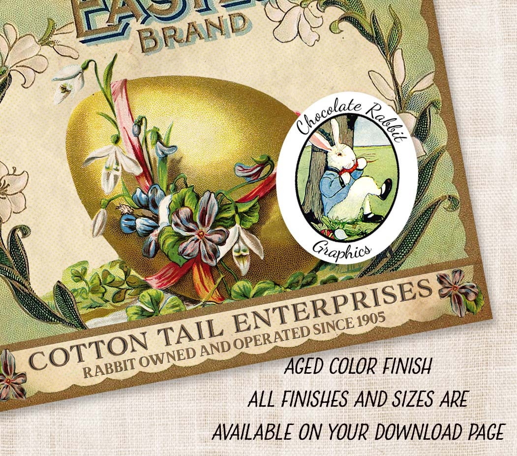 Easter Labels Vintage Style Printable Easter Tags Digital Etsy
