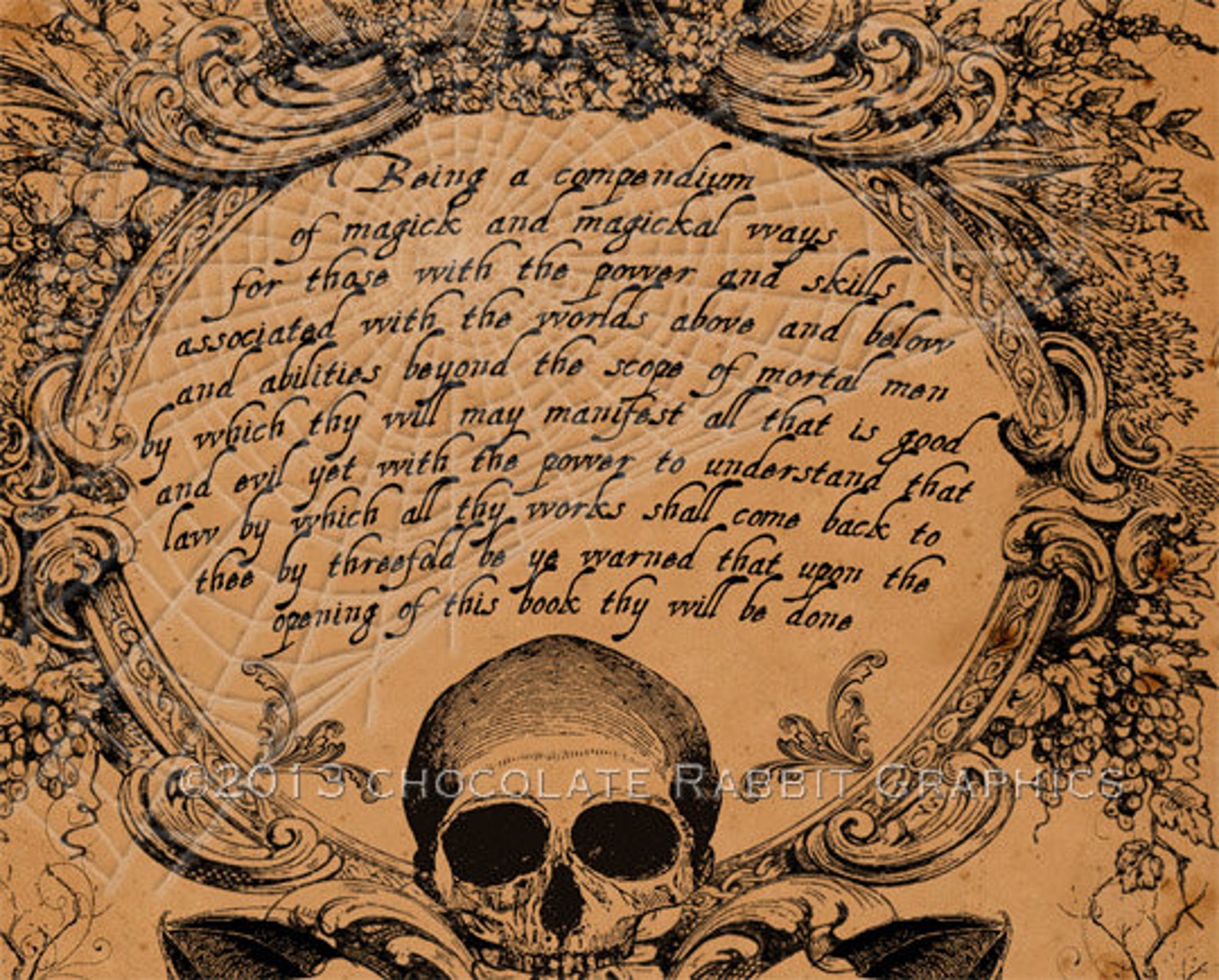 Witch Spell Book Cover Halloween Digital Download Printable Etsy