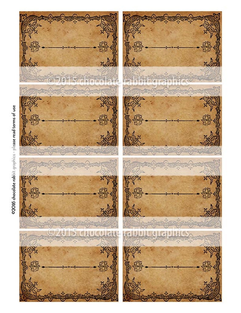 blank apothecary labels vintage digital download printable etsy