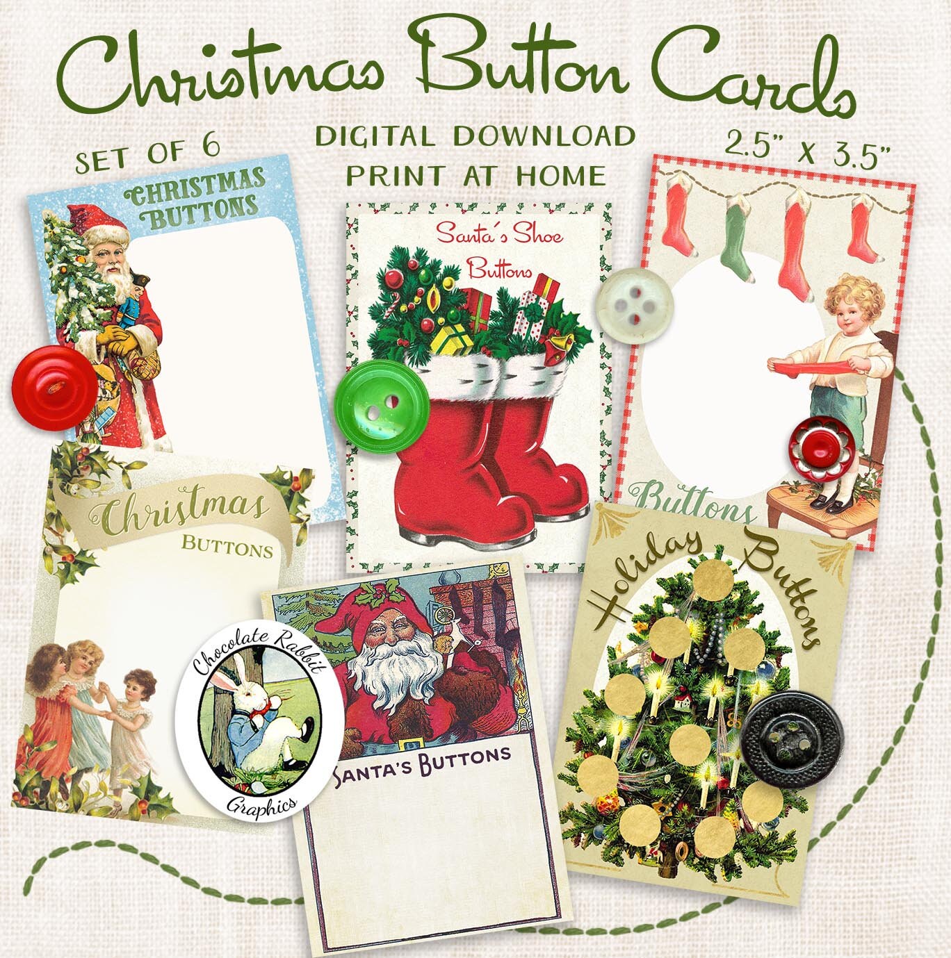 Christmas Buttons Printable Christmas Buttons Printable