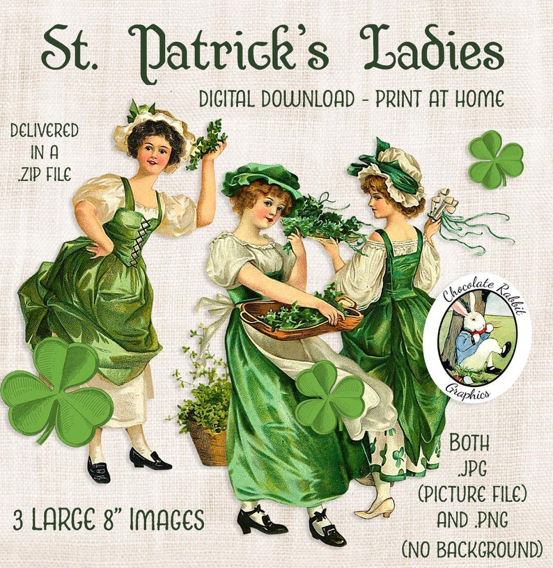 vintage st patricks day invite