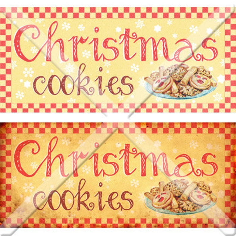 Christmas Cookie Labels Gift Tags Digital Download Printable Etsy Christmas Cookie Labels Gift Tags Digital Download Printable Etsy