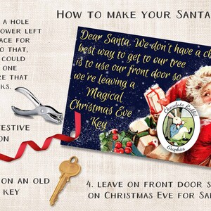 Christmas Eve Magic Key Card for Santa, Printable Digital Download ...