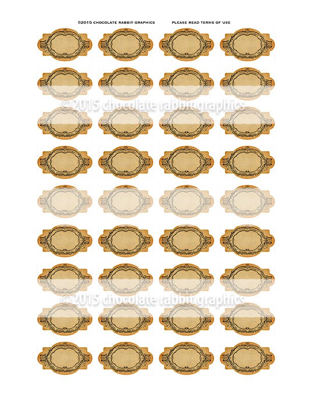 vintage style printable labels digital download blank label etsy