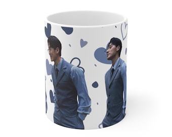 Kpop San Ateez Ceramic Mug, K Pop Fan Gift, Kpop Group Merch, Ateez Inspired Coffee Cup, Ateez Fan Art Kitchenware, Kpop Fandom Decor