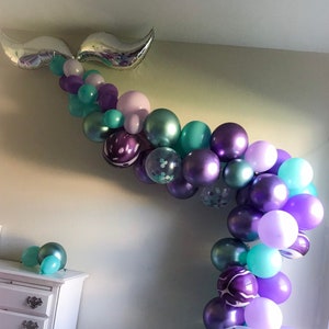 Mermaid Balloon garland ,  Mermaid balloon arch , balloon arch garland, mermaid balloon kit, mermaid party, summer balloon garland , arch