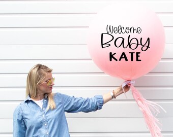 Custom decal balloon - custom balloon- jumbo balloon- personalized balloon, wedding announcement, gender reveal , baby balloon