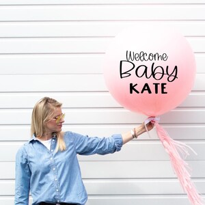 Custom balloon decal - custom balloon- jumbo balloon- personalized balloon, wedding announcement, gender reveal , baby balloon