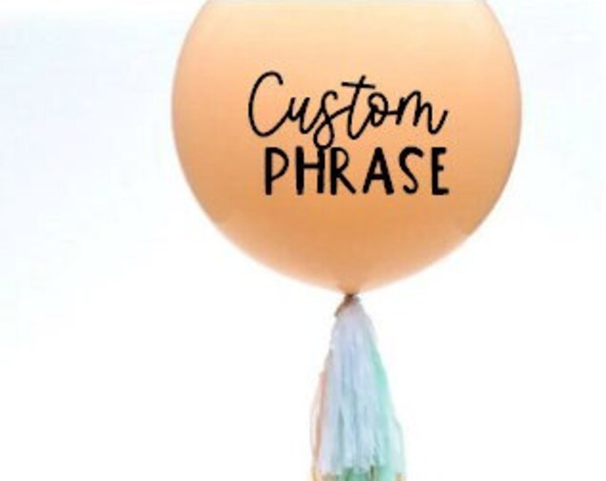 Custom Balloon Decal Custom Balloon Jumbo Balloon Personalized Balloon