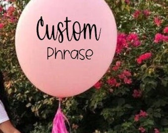 Custom balloon decal - custom balloon- jumbo balloon- personalized balloon , customized balloon