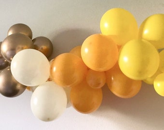 Gold balloon garland , balloon arch , balloon arch garland, balloon kit, ivory, goldenrod, sunshine, golden, sunny, summer