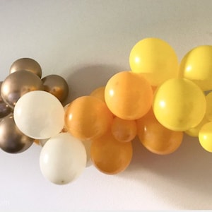 Gold balloon garland , balloon arch , balloon arch garland, balloon kit, ivory, goldenrod, sunshine, golden, sunny, summer