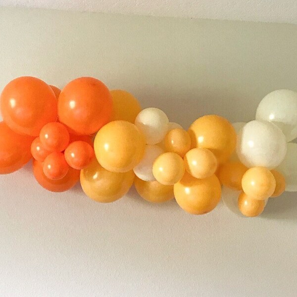 Orange balloon garland , balloon arch , balloon arch garland, balloon kit, ivory, peach, sunshine, golden, cutie