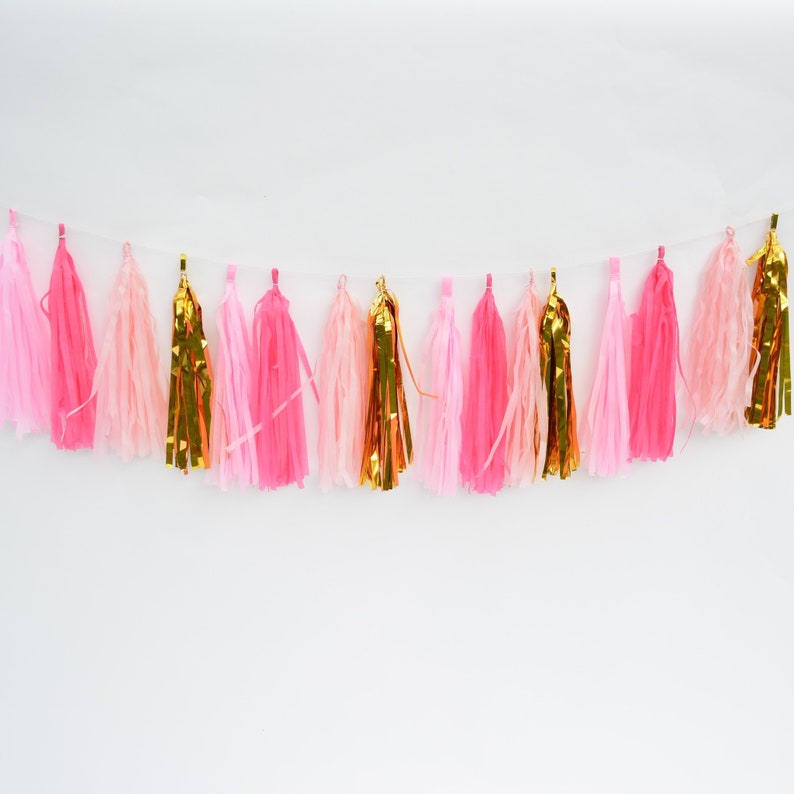 Pink Tassel Garland Kit Etsy