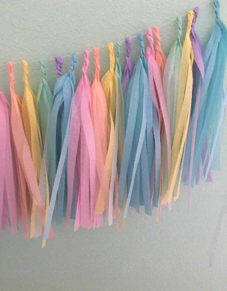Tassel Garland / Tassle Garland / Tassel Banner Tissue Paper Etsy Norway