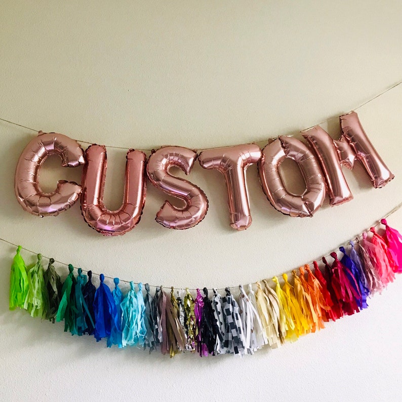 tassle garland tassel banner Tissue Paper garland Tassel Garland ANY COLOR you choose