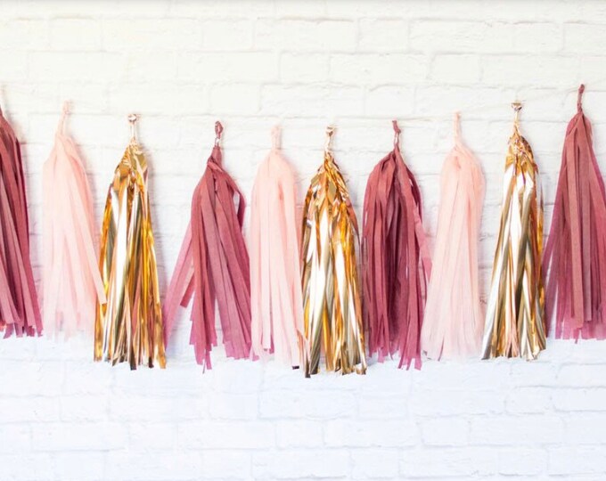 Burgundy Tassel Garland / Tassle Garland / Tassel Banner Etsy