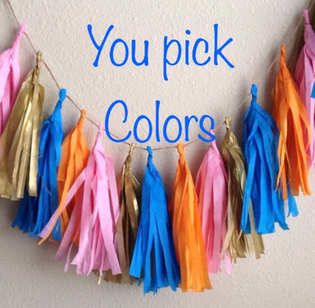 Tassel Garland / Tassle Garland / Tassel Banner Tissue Paper Garland