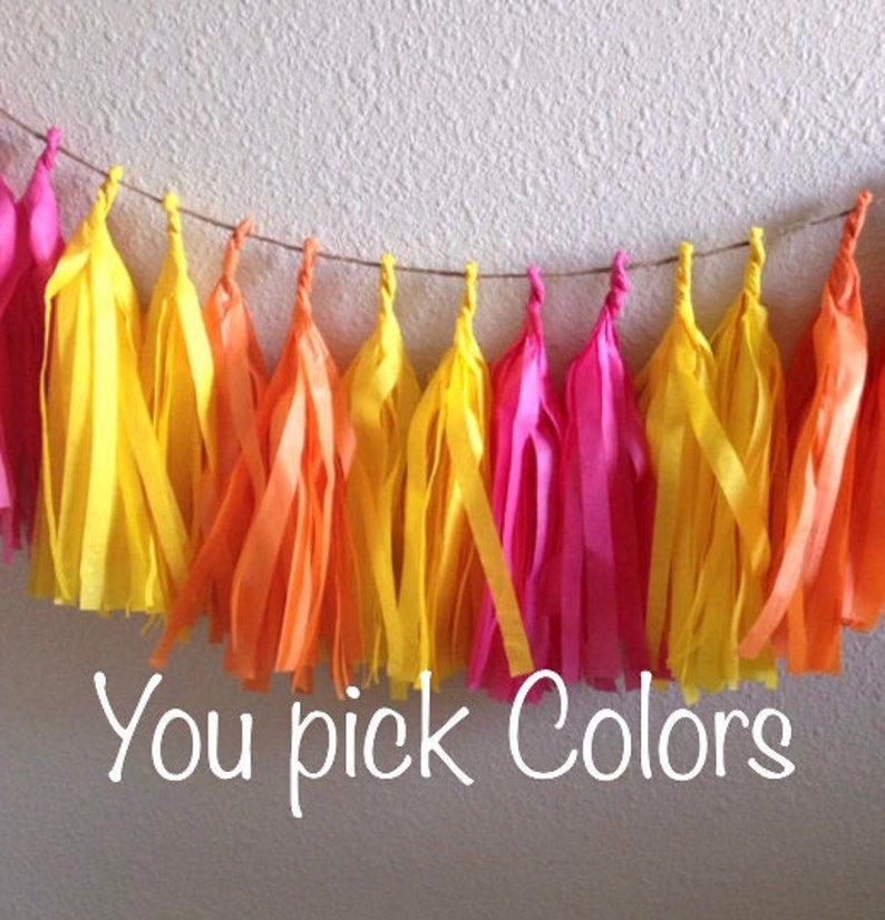 Tassel Garland / Tassle Garland / Tassel Banner Tissue Paper Etsy Norway
