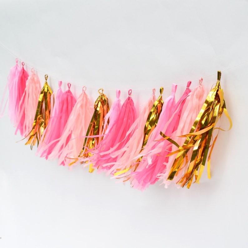 Pink Tassel Garland Kit Etsy