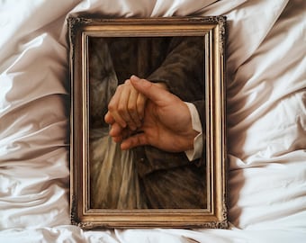 Lámina "De enemigos a amantes" / Lámina artística "Orgullo y prejuicio" / Decoración literaria de Elizabeth Bennet / Flexión de manos de Mr. Darcy / Decoración de pared de Jane Austen