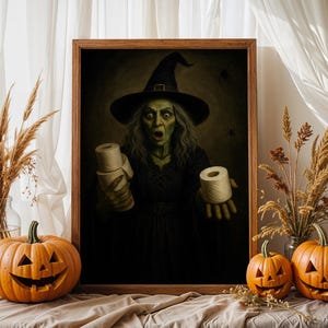Halloween Bathroom Witch Print