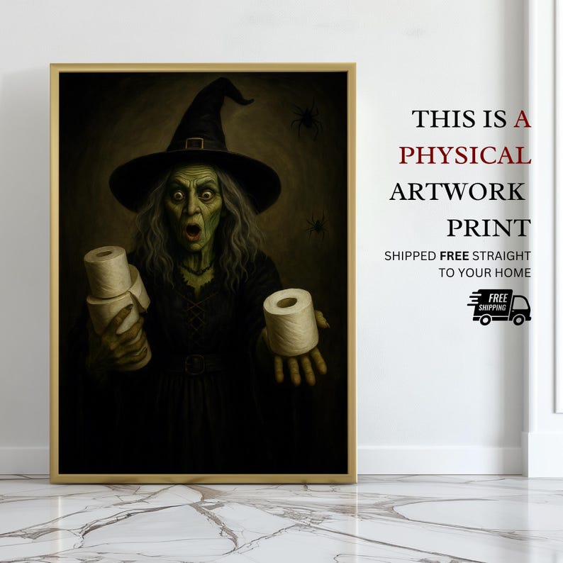 Halloween Bathroom Witch Printed and Shipped