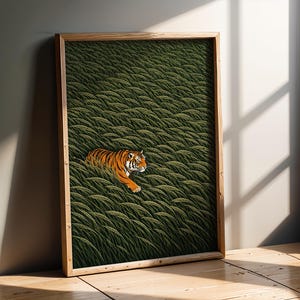 Japanese Tiger Wall Art Print