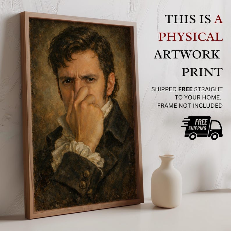 Vintage Plug Nose Bathroom Art Physical Print