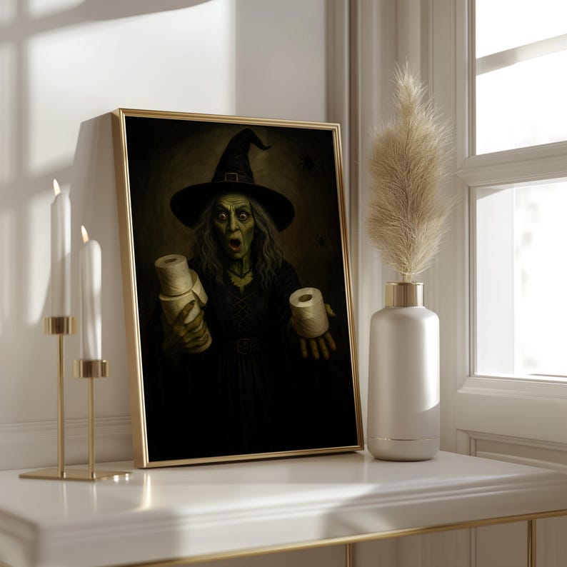 Halloween Bathroom Witch Print