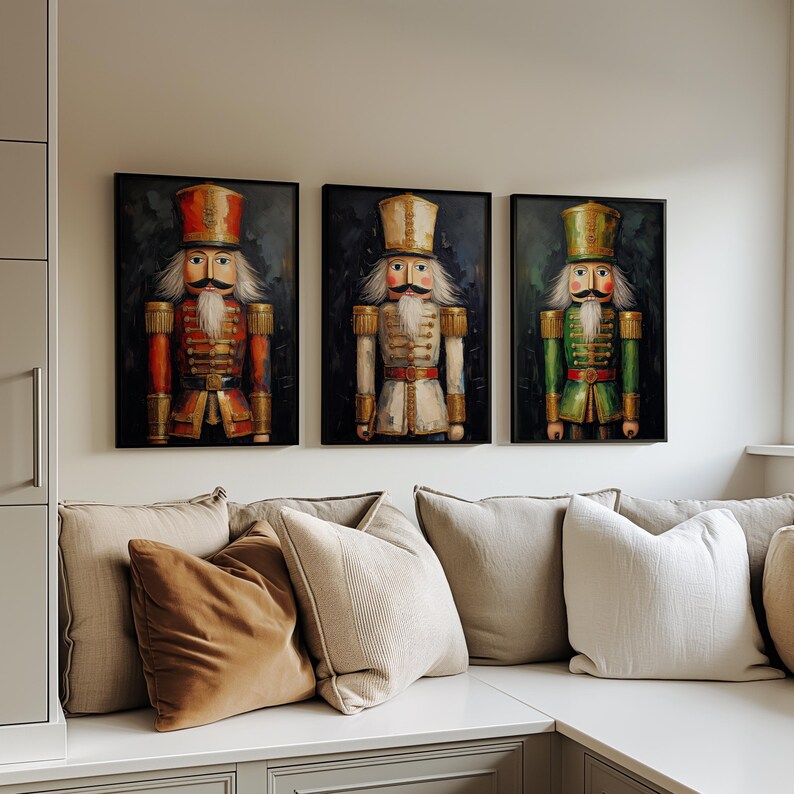 Vintage Nutcracker Christmas Art Set