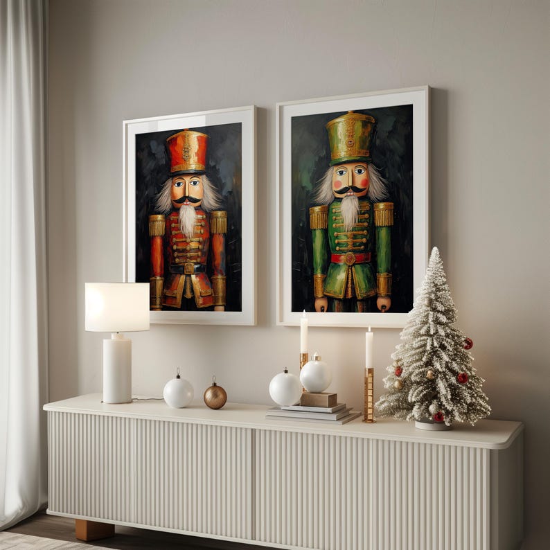 Vintage Nutcracker Christmas Art Set